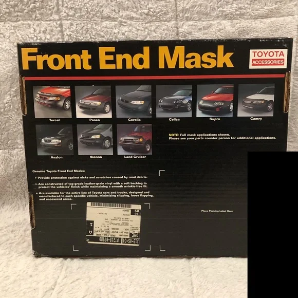 Genuine Toyota Avalon Full Front End Black Leather Mask PT218-07980 Vintage 93.